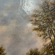 Tableau HST "Paysage aux moutons" signé Lucien Michon (né en 1887)