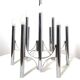 Iconic chandelier by Gaetano Sciolari with nine lights, 1970s.