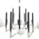 Iconic chandelier by Gaetano Sciolari with nine lights, 1970s.