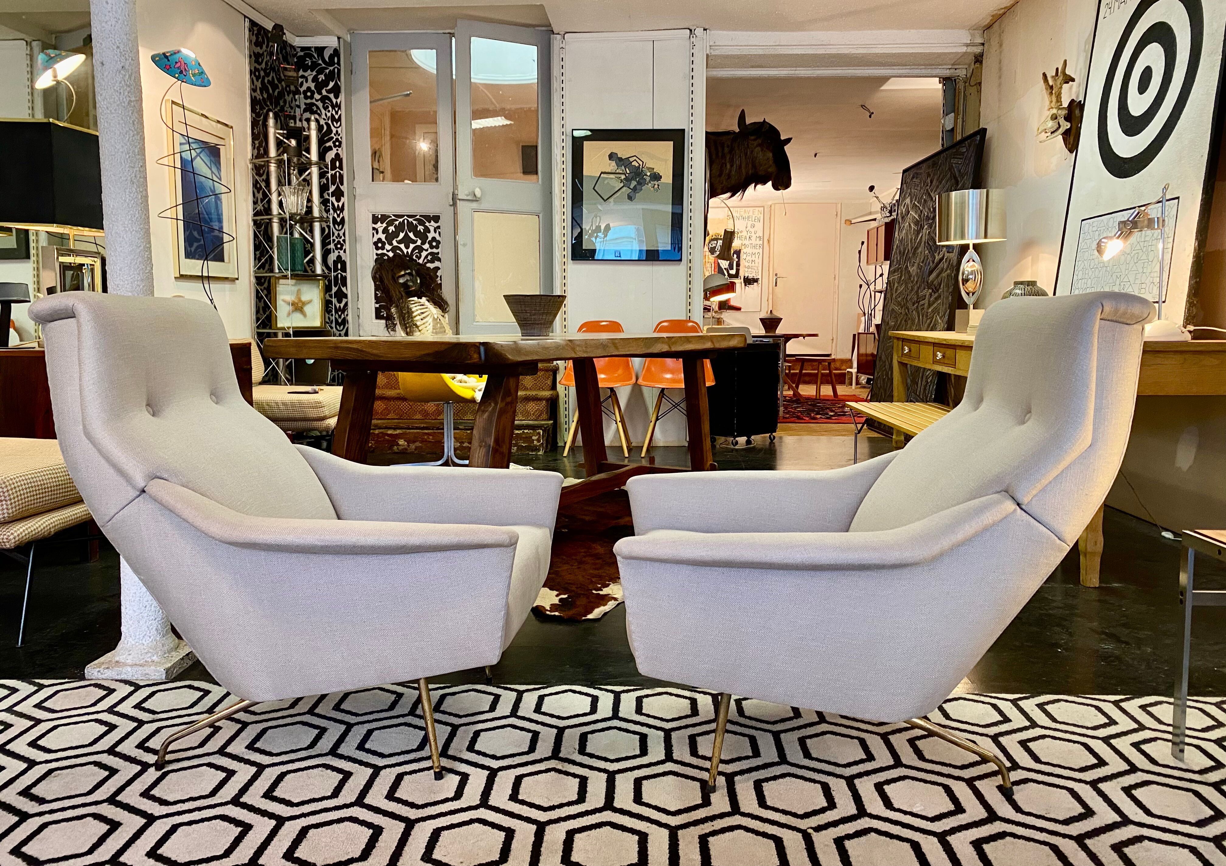 Pair of Guy Besnard armchairs