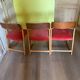 Série de 3 chaises traîneau Baumann
