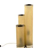 Hollywood regency fiberglass and brass table lamp, Italy 1970s