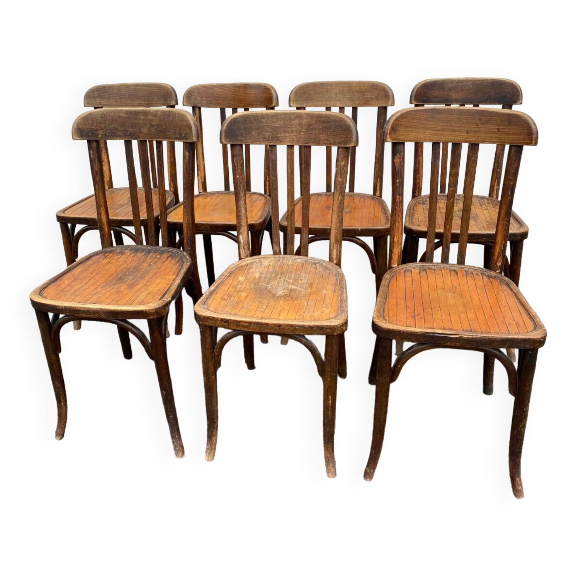 Set of 7 bistro chairs 1930