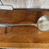 Old SFAM Goldsmith's Ladle Silver Plated Metal 12G Leaf Decor #B342