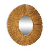 Miroir mural en raphia 75cmx85cm