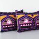 Set of 2 vintage embroidered cushion covers 41x51 cm