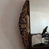 Old Art Deco mirror metal pompoms 45x75cm