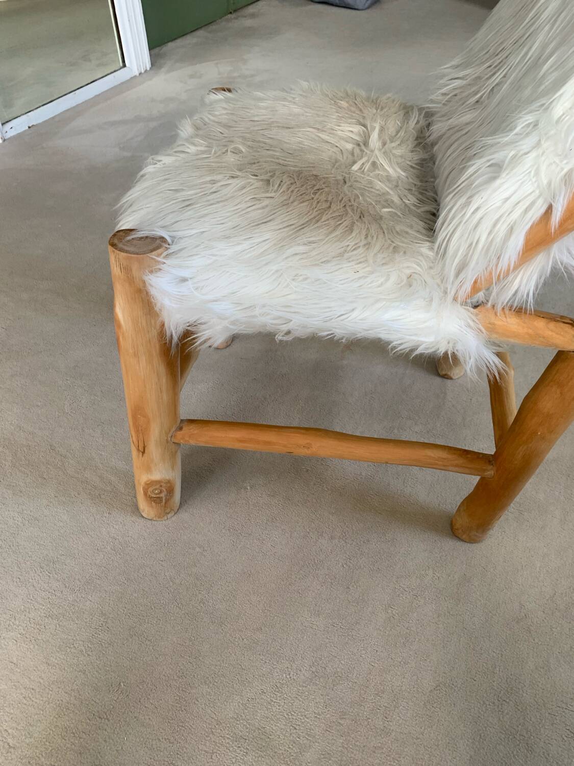 Faux fur chair