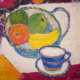 Still life, oil on canvas signed Obodjan