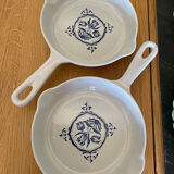 Lot de deux Poêles en fonte Le Creuset vintage
