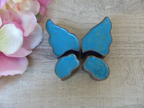 Ancienne boîte papillon chinoise en cloisonné puzzle – Émail