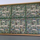 Vintage top with azulejo tiles and light wood frame