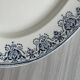 Oval ironstone dish with blue print