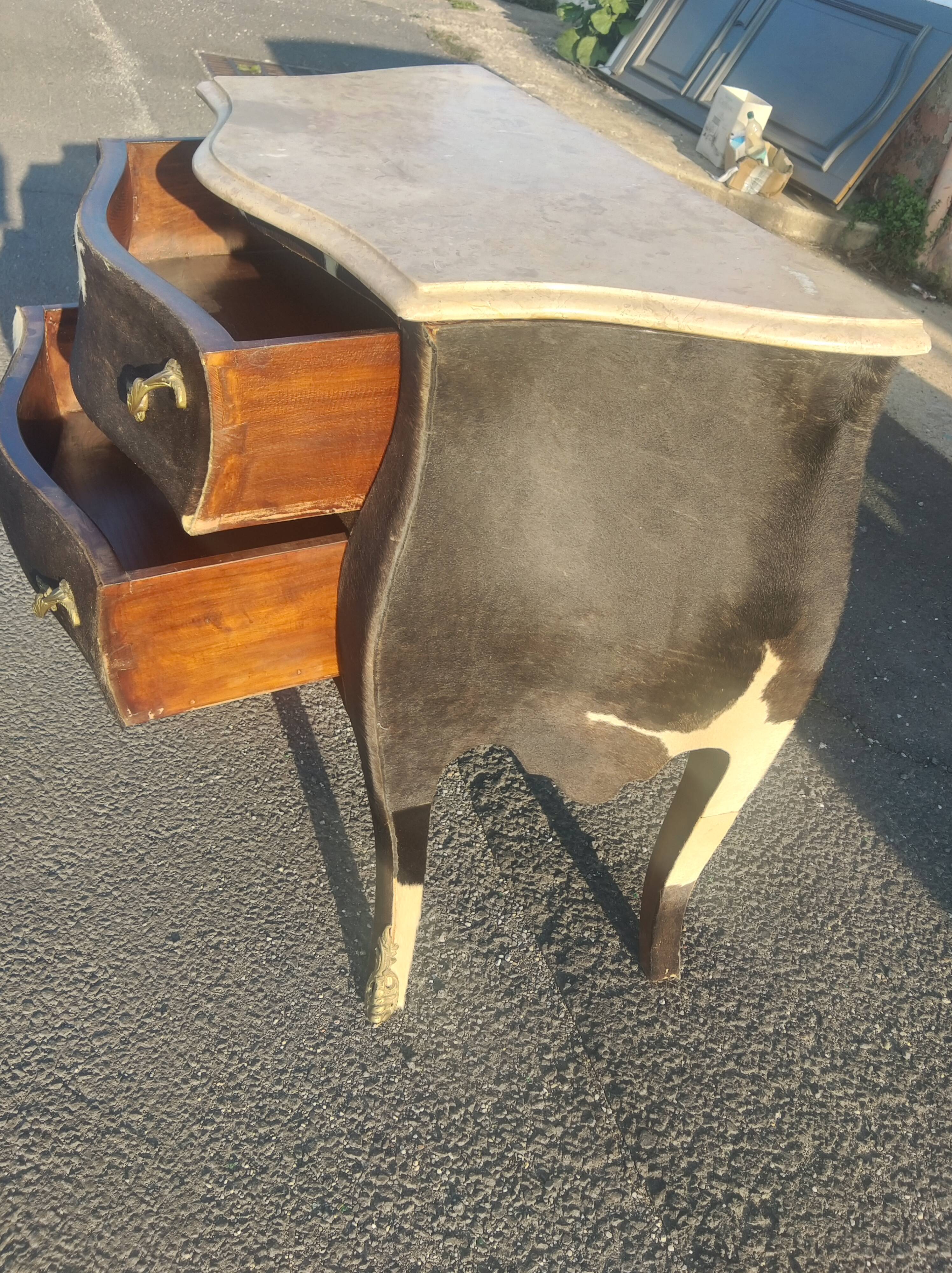 Louis XV cowskin style dresser