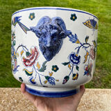 Earthenware cover pot of Gien XIXth