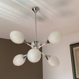 Chandelier "sputnik". 1970. 6 globes. space age