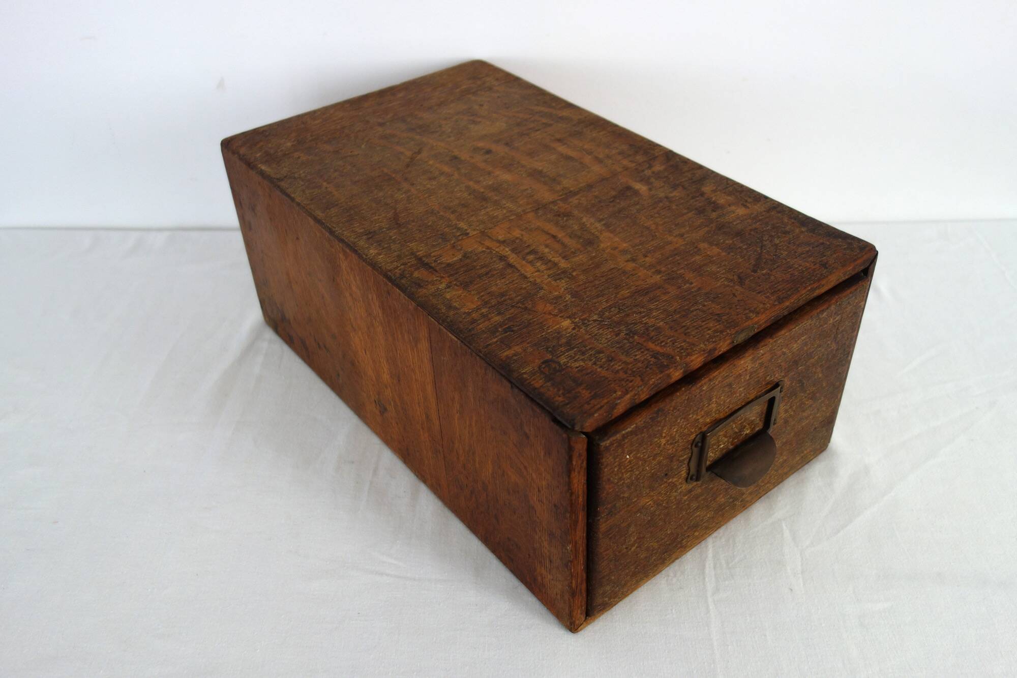 Old wooden administrative filing cabinet from the early 20th century