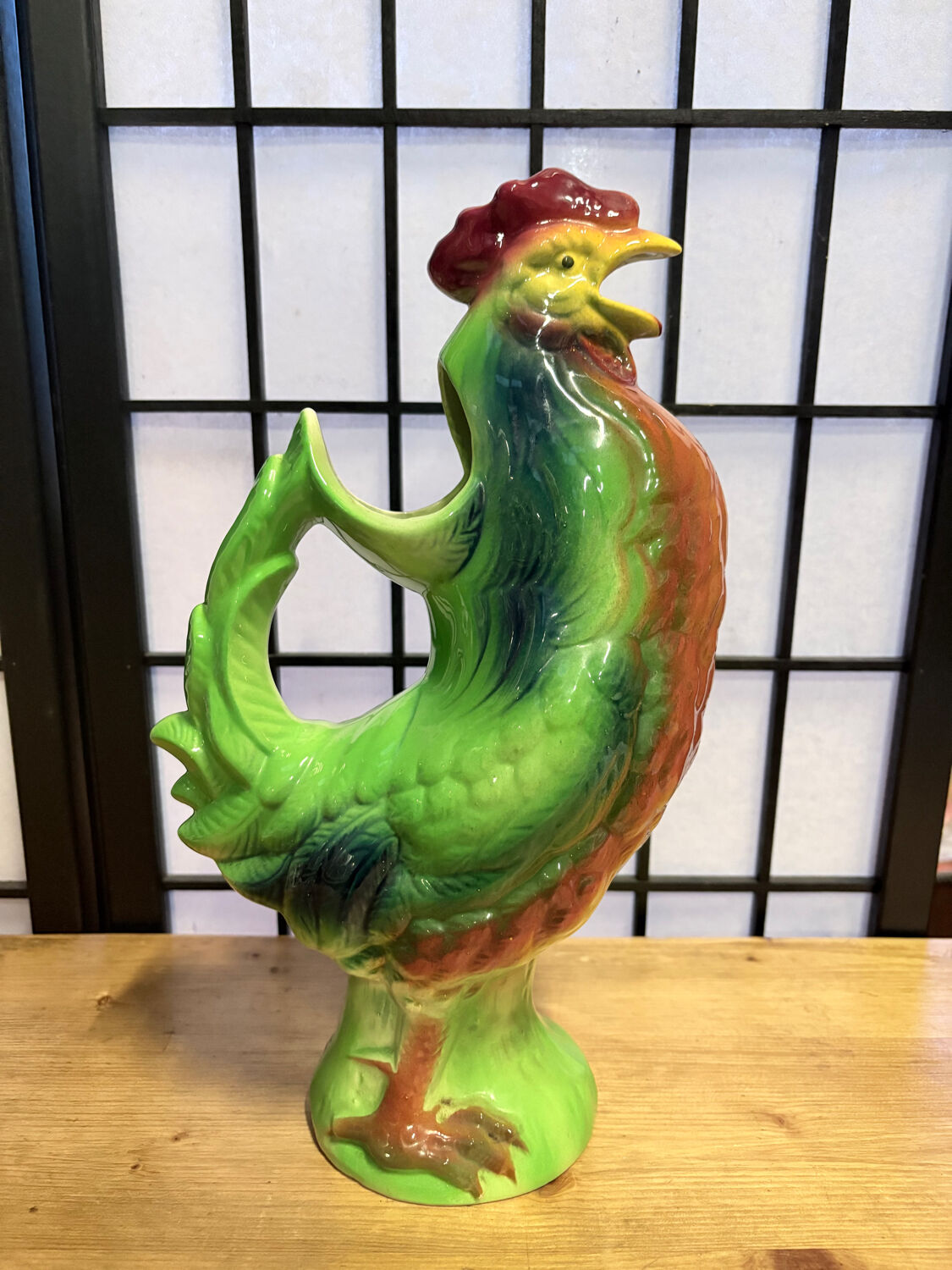 Large enamelled ceramic pitcher – signed B. Gaillard