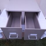 Metal cabinet 2 drawers industrial loft 70s