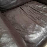 Roche Bobois armchair in brown leather