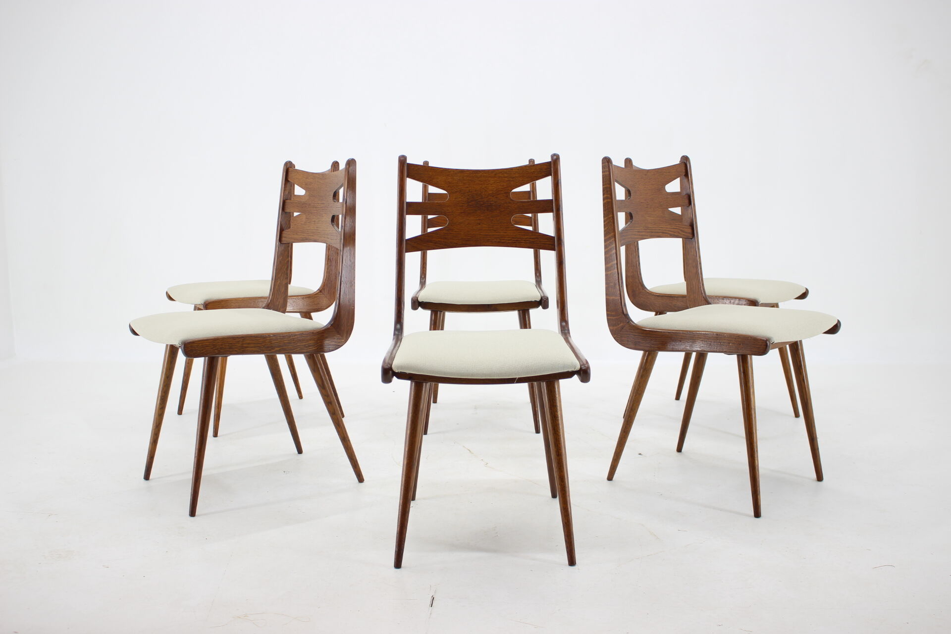 Lot de 6 chaises, Tchécoslovaquie 1960