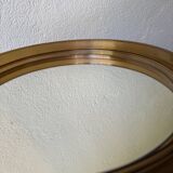 Miroir rond Gilac plexi fumé années 70