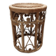 Peacok vintage bohemian chic rattan stool