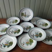 12 assiettes à dessert Saint-Amand