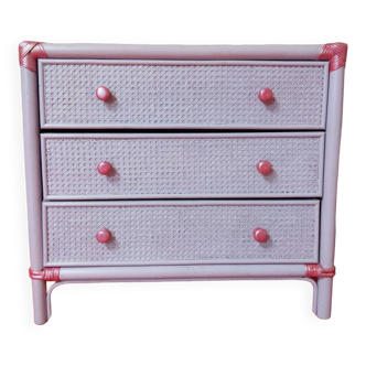 Rattan chest of drawers