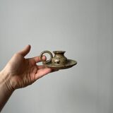 Pyrite stoneware candle holder