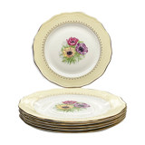 Lot de 6 assiettes plates «l'amandinoise » modèle  coopelia