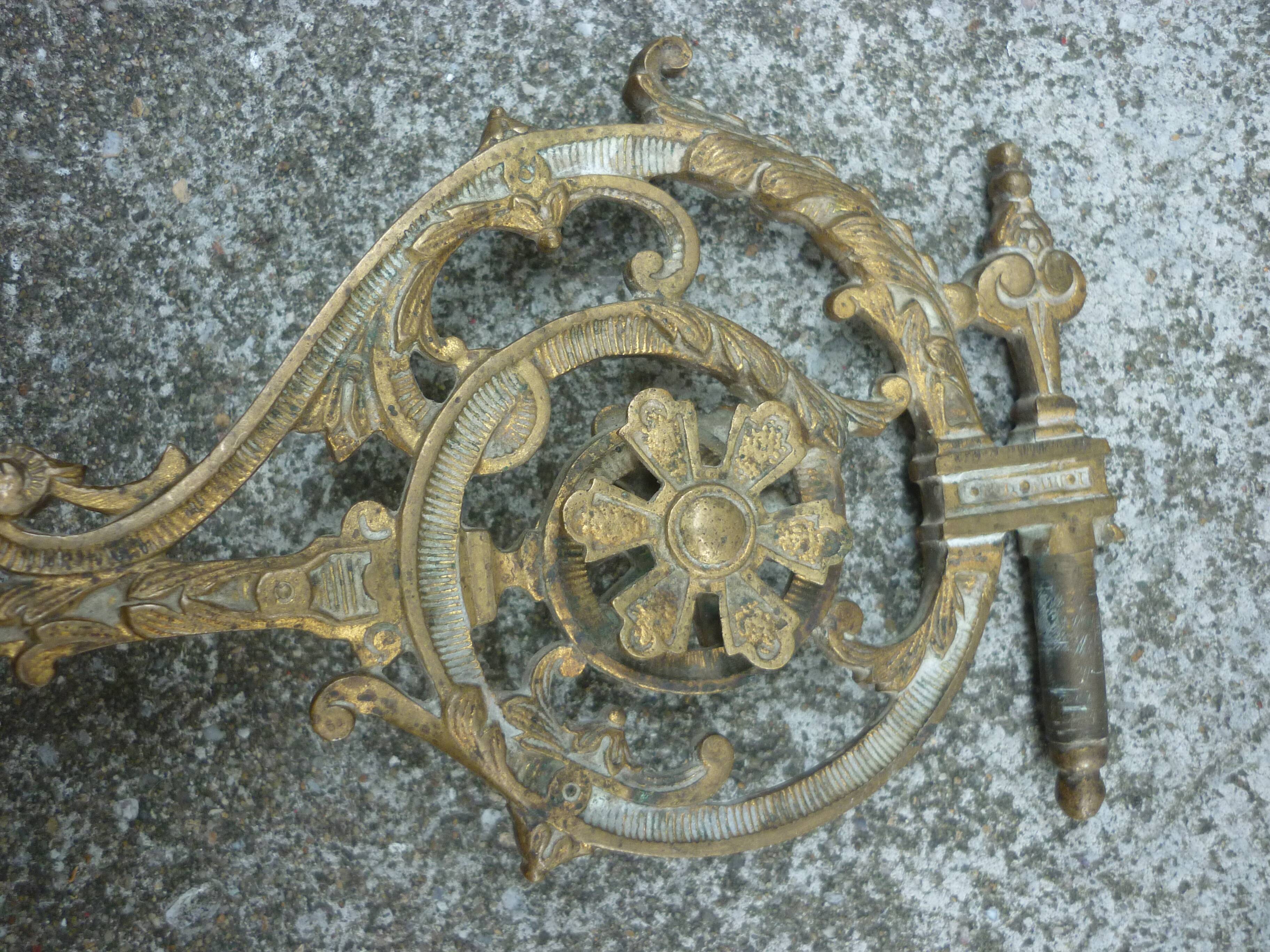 2 brass piano candlesticks