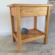 Table de chevet vintage en pin massif