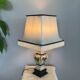 Living room lamp in cracked earthenware style, handmade decoration, 20th century