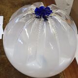 Globe Boule Pour Suspension Ou Lampe Lampadaire Vintage Mazzega Italie 1970 30cm