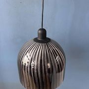 Mid-century glass hanging lamp by Peill and Putzler