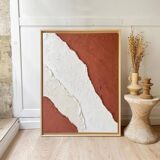 Terra cota textured painting