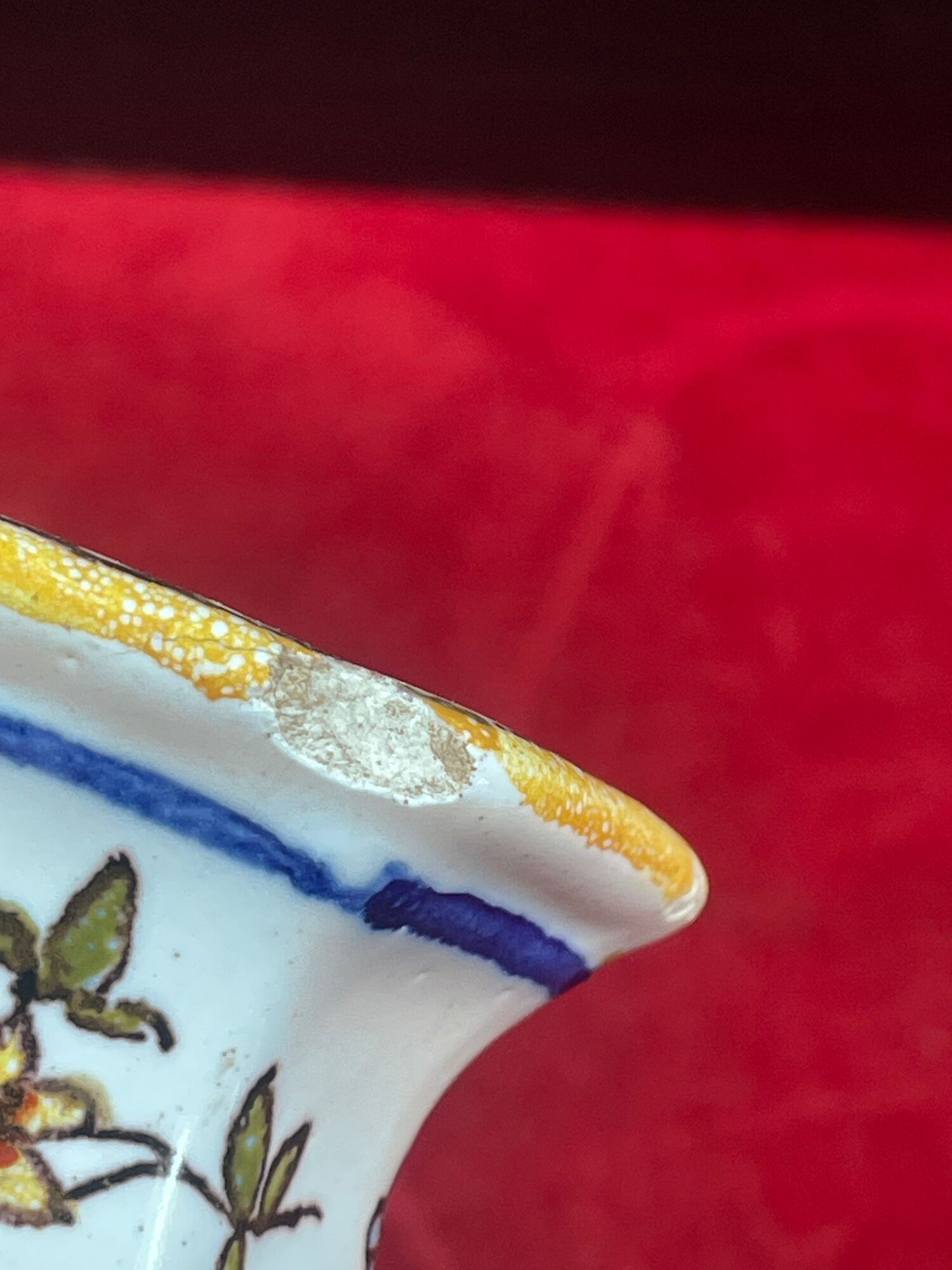 Candle holder in earthenware of Desvres