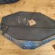 Blue art deco mirror 20/30 years - 70x40cm