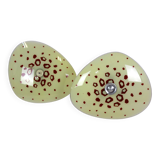 Large Vintage Czechoslovakian Opaline Glass Pendant Lights, 1970s, Set of 2