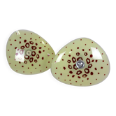 Large Vintage Czechoslovakian Opaline Glass Pendant Lights, 1970s, Set of 2
