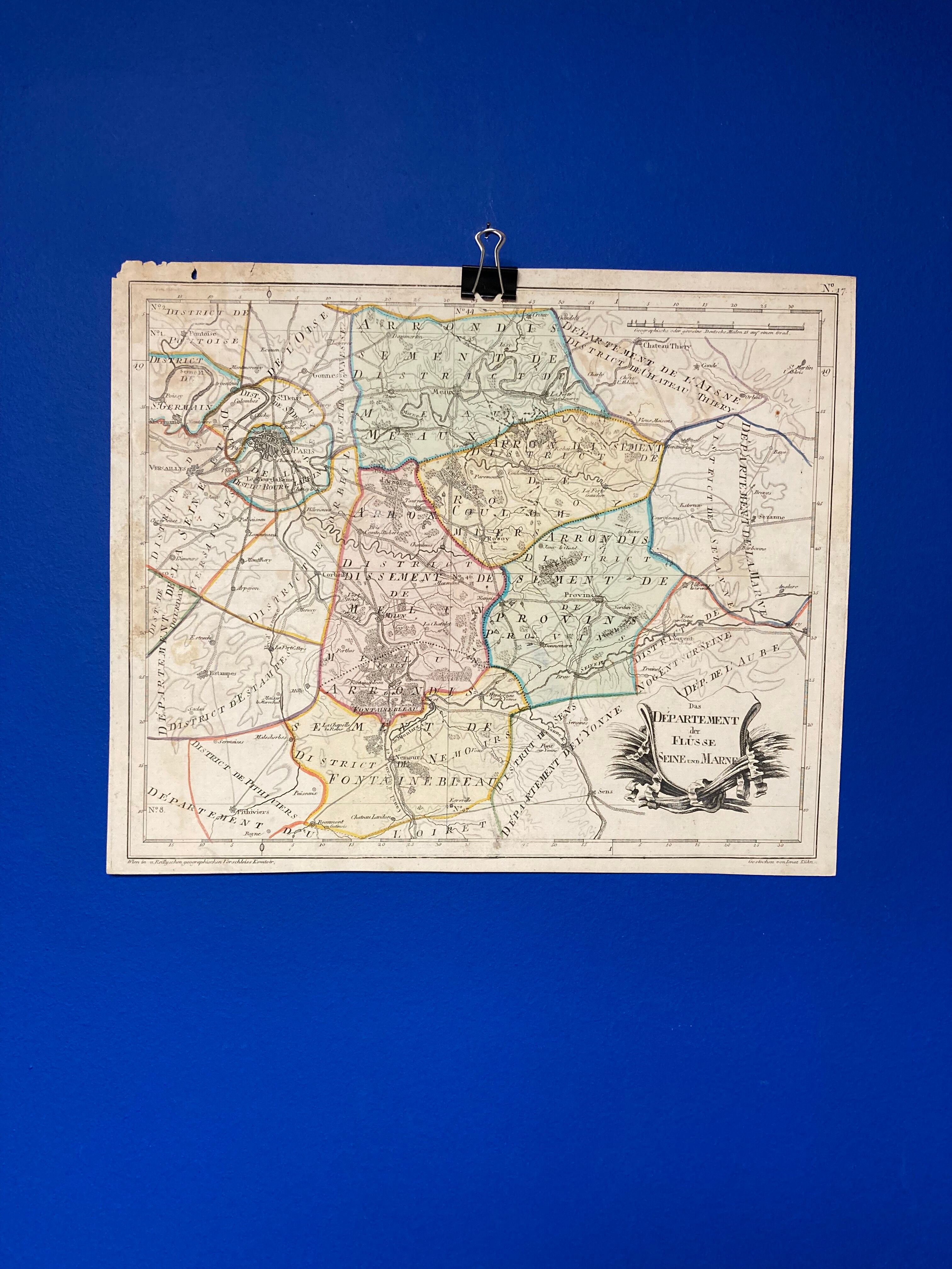 Old Map of Seine-et-Marne