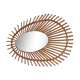 Oval rattan mirror