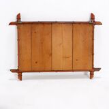 Mid-Century Large Faux Bamboo Wall Mirror
