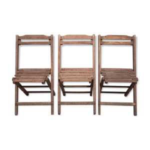 lot 3 chaises pliantes