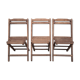 Set of 3 wooden folding chairs