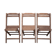 Set of 3 wooden folding chairs
