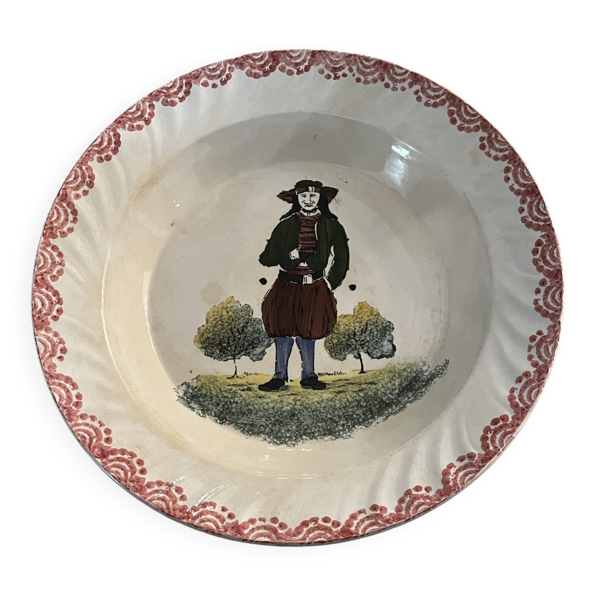Plat creux céramique Badonviller
