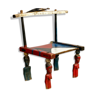 Vintage Senufo Chair, Côte d'Ivoire, c.1980