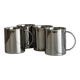 Set of 4 stainless steel cups